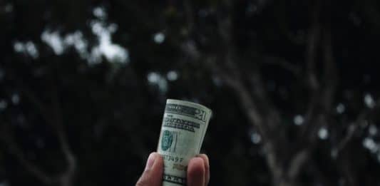 money in the air