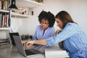 roommates search on laptop