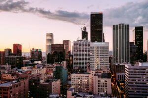 skyline view of downtown Los Angeles