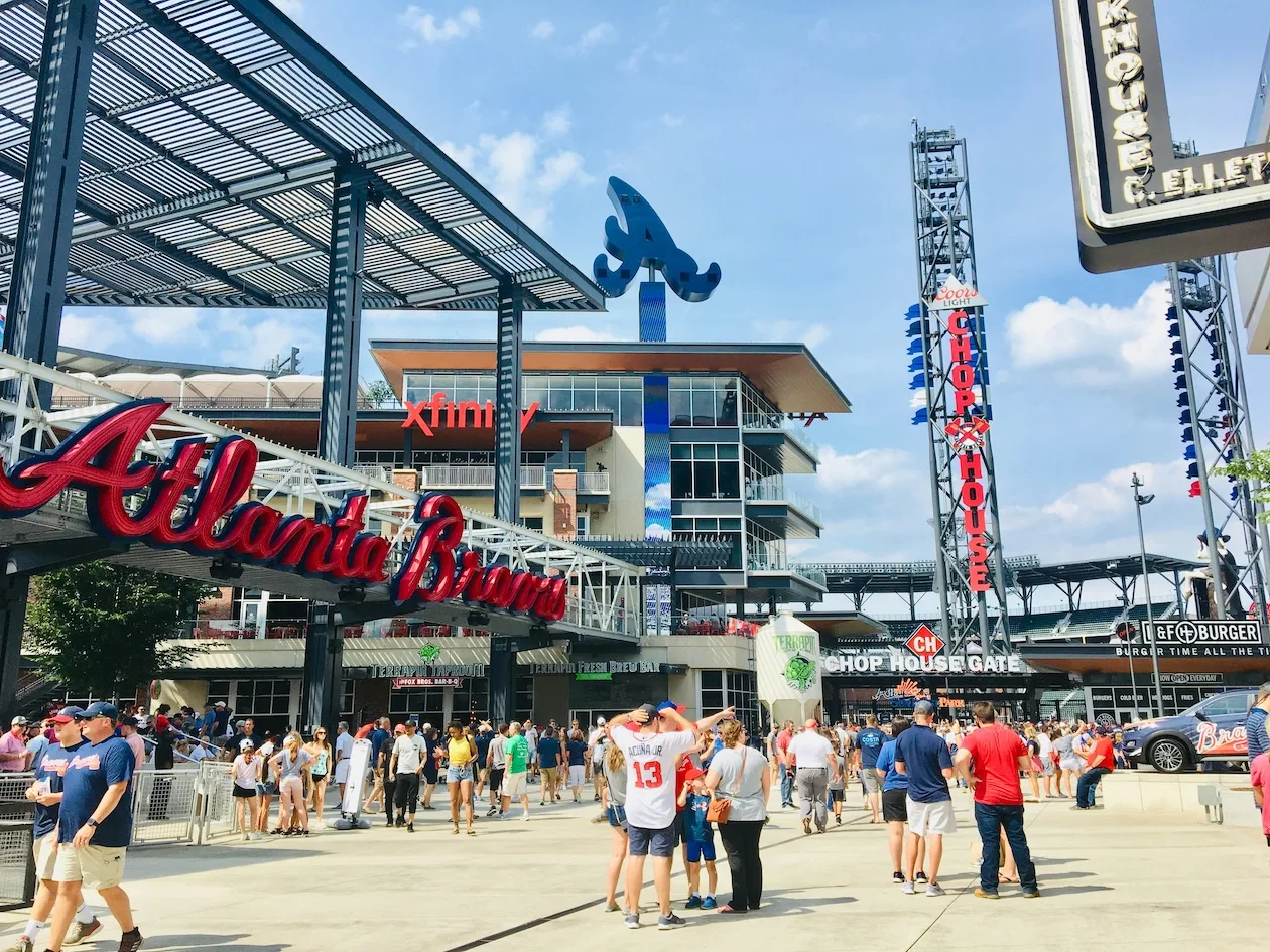 Atlanta Braves stadium at Truist Park, highlighting the metro area renters consider when comparing the cheapest neighborhoods in Atlanta.