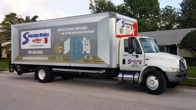 a truck belonging to Sebastian Moving & More, one of orlando's best moving companies